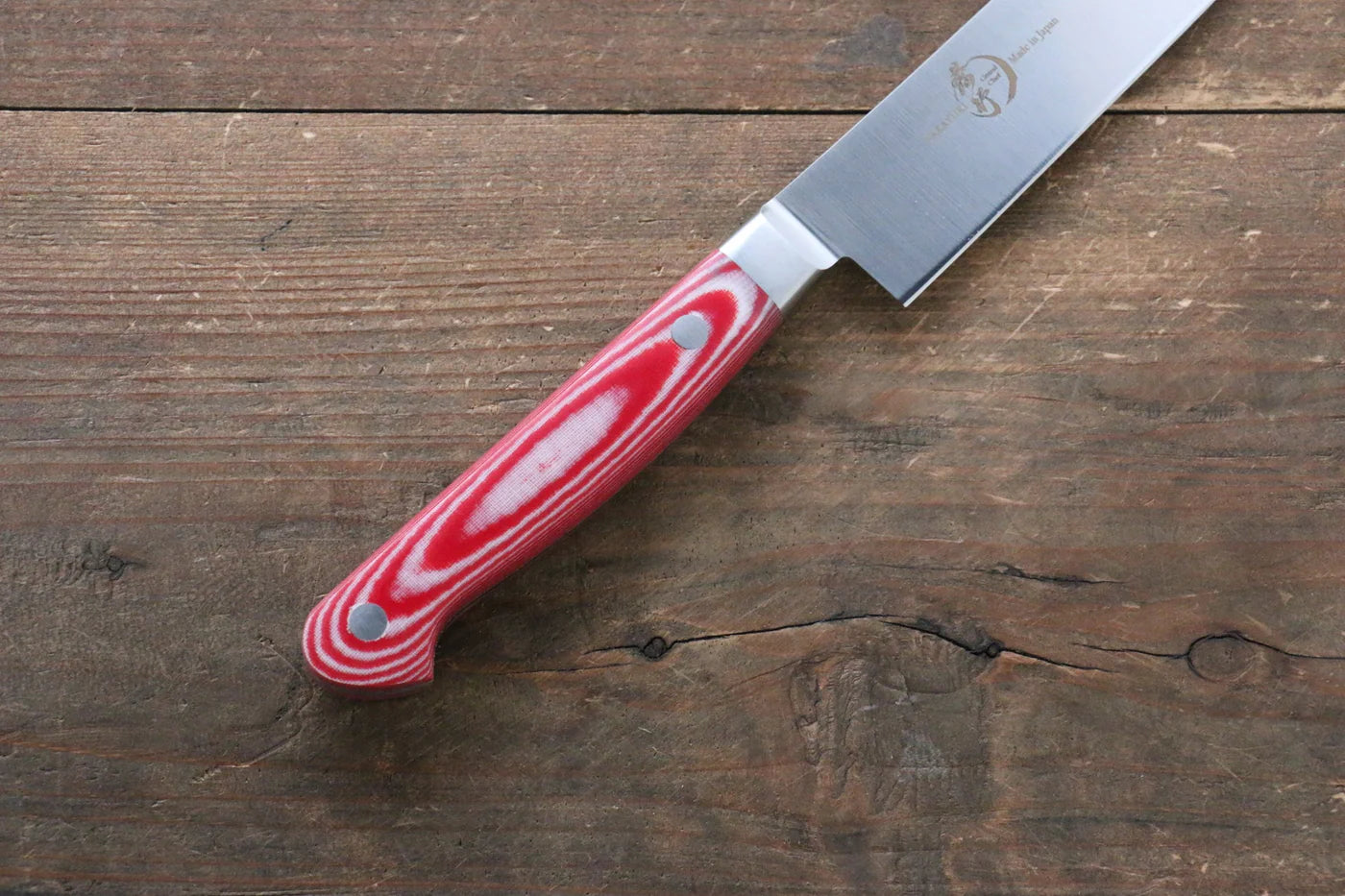 Sakai Takayuki Grand Chef Grand Chef สเเตนเลส มีดเลาะเอ็น Sujihiki มีดทำครัวญี่ปุ่น 240mm ด้าม Micarta แดง
