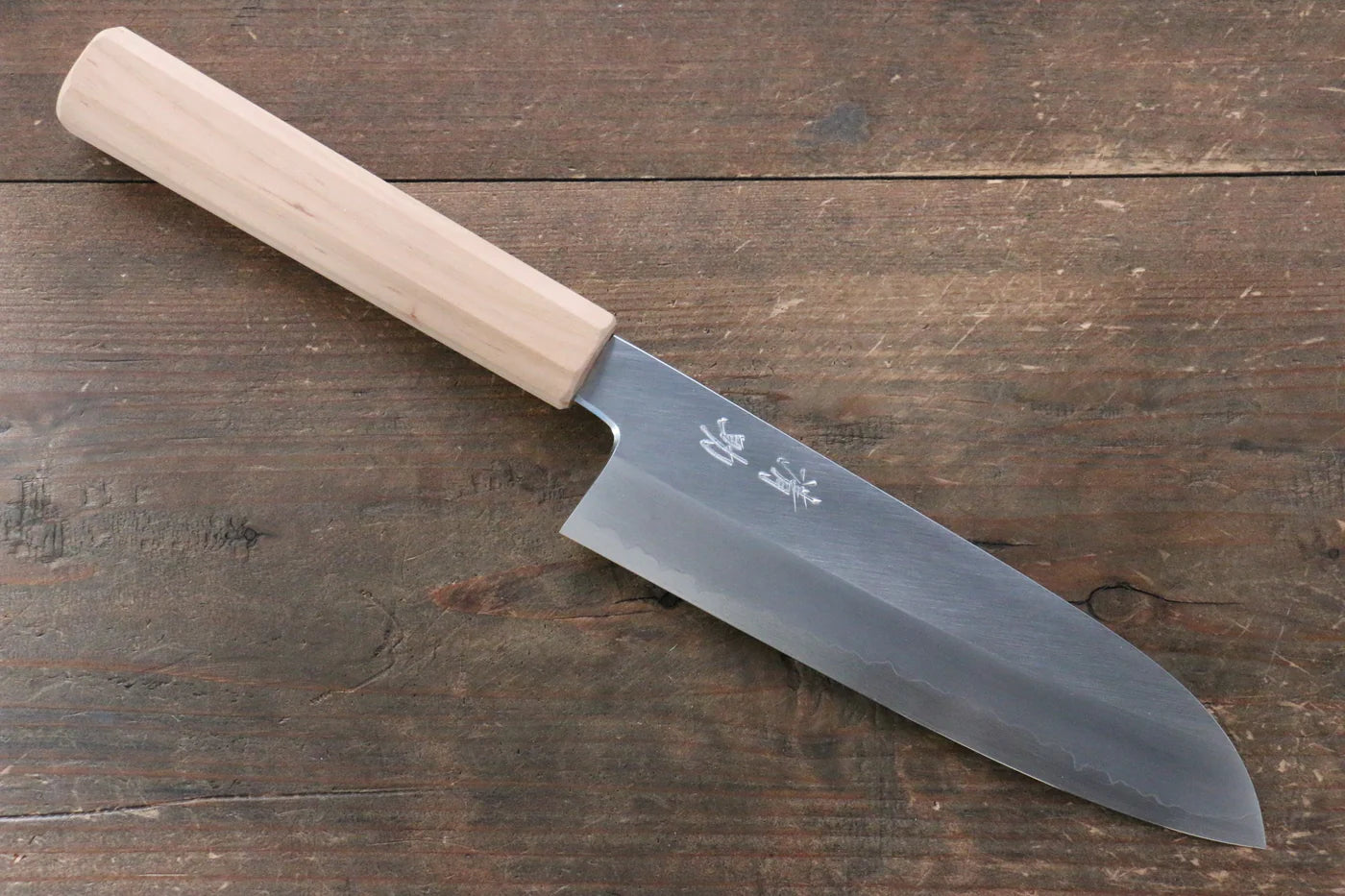 Seisuke Silver Steel No.3 (เหล็กเงิน No.3) มีด Santoku มีดทำครัวญี่ปุ่น 165mm ด้ามซากุระ