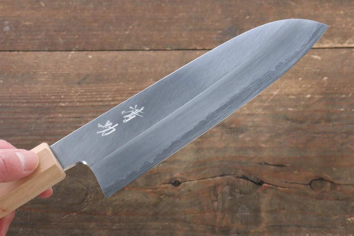 Seisuke Silver Steel No.3 (เหล็กเงิน No.3) มีด Santoku มีดทำครัวญี่ปุ่น 165mm ด้ามซากุระ