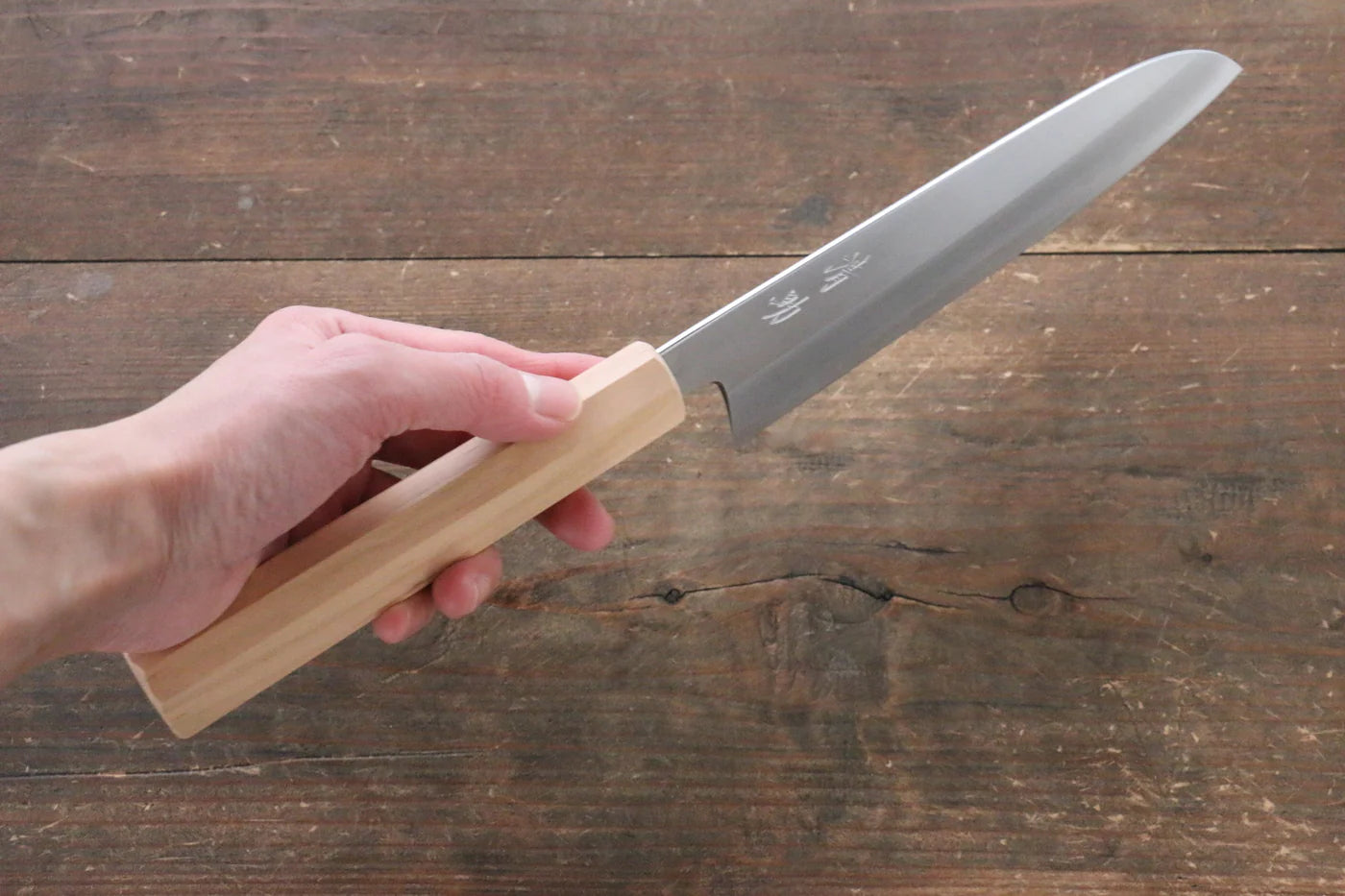 Seisuke Silver Steel No.3 (เหล็กเงิน No.3) มีด Santoku มีดทำครัวญี่ปุ่น 165mm ด้ามซากุระ