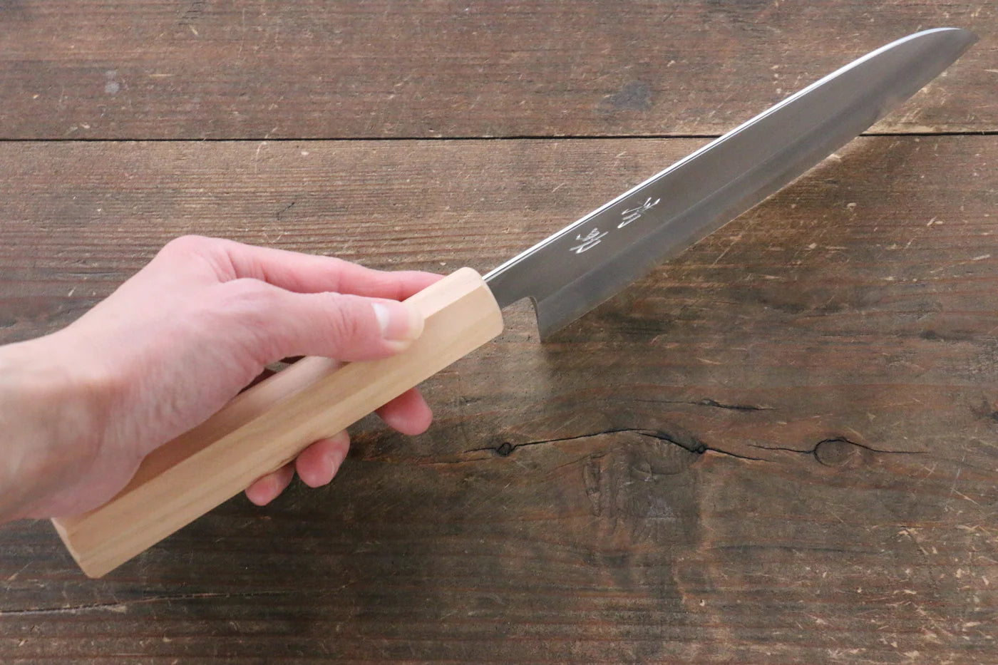 Seisuke Silver Steel No.3 (เหล็กเงิน No.3) มีด Santoku มีดทำครัวญี่ปุ่น 165mm ด้ามซากุระ