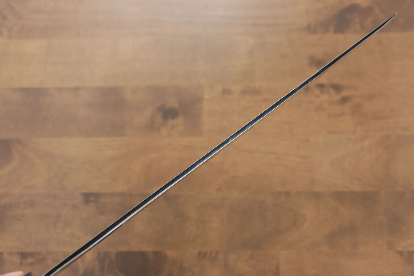 Sakai Takayuki Fujisan White Steel (เหล็กกล้าขาว) No.2 Honyaki มีด Sakimaru Yanagiba มีดทำครัวญี่ปุ่น 300mm ด้ามไม้มะเกลือ (ประดับห่วง) มีฝัก (ปลอก) มีด