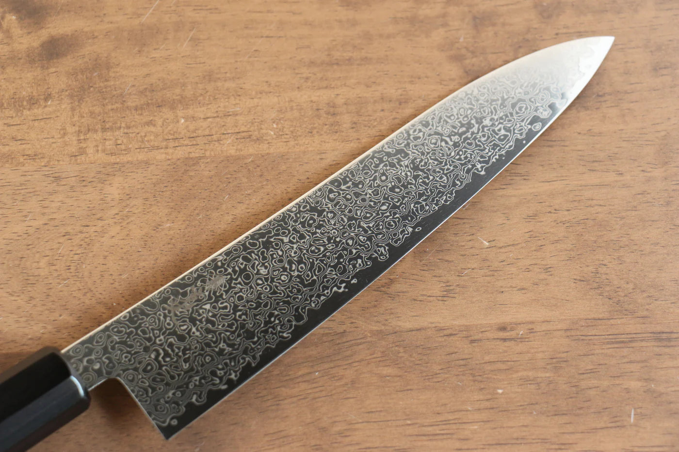 Kanjyo VG10 ดามัสกัส มีดกิวโตะ Gyuto มีดทำครัวญี่ปุ่น 210mm ด้ามไม้ Pakka wood สีเทา
