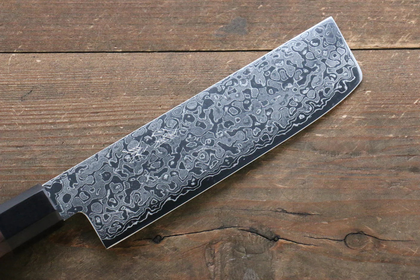 Seisuke AUS10 ดามัสกัส มีดหั่นผัก Nakiri มีดทำครัวญี่ปุ่น 165mm ด้ามไม้พะยู