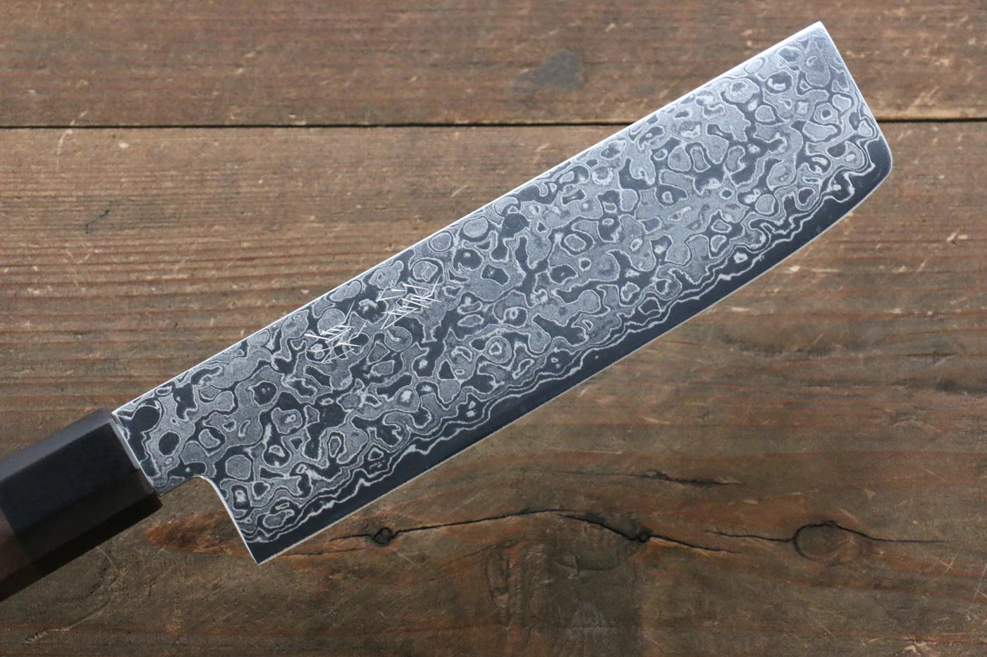 Seisuke AUS10 ดามัสกัส มีดหั่นผัก Nakiri มีดทำครัวญี่ปุ่น 165mm ด้ามไม้พะยู