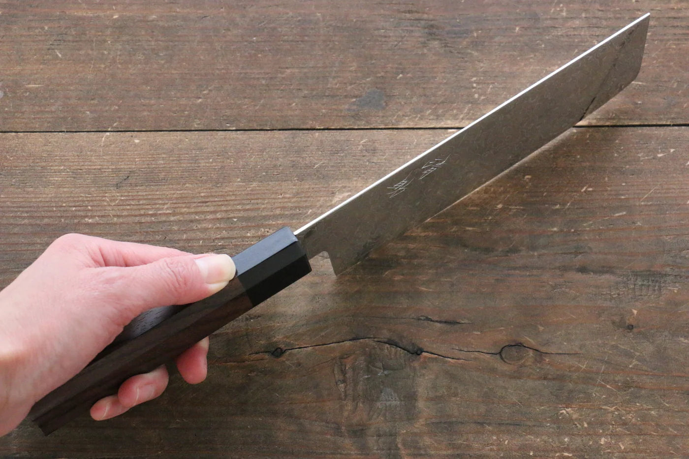 Seisuke AUS10 ดามัสกัส มีดหั่นผัก Nakiri มีดทำครัวญี่ปุ่น 165mm ด้ามไม้พะยู
