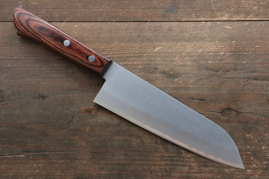Kunihira VG1 ลายคล้ายผิวลูกสาลี่ มีด Santoku มีดทำครัวญี่ปุ่น 170mm ด้ามมะฮอกกานี