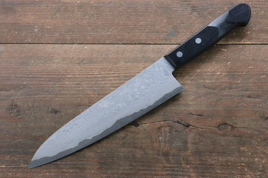 Nao Yamamoto VG10 ดามัสกัสดำ มีดกิวโตะ Gyuto มีดทำครัวญี่ปุ่น 200mm ด้ามไม้ Pakka wood สีดำ
