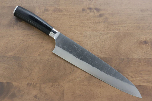 Takeshi Saji SRS13 ลายค้อนตี มีดกิวโตะ Gyuto มีดทำครัวญี่ปุ่น 240mm ด้ามไม้ Pakka wood สีดำ