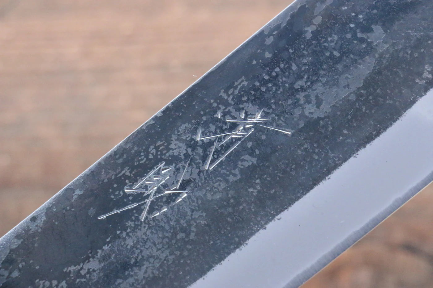 Seisuke White Steel (เหล็กกล้าขาว) Kurouchi มีดหั่นผัก Nakiri มีดทำครัวญี่ปุ่น 165mm ด้ามไม้เกาลัดเผา