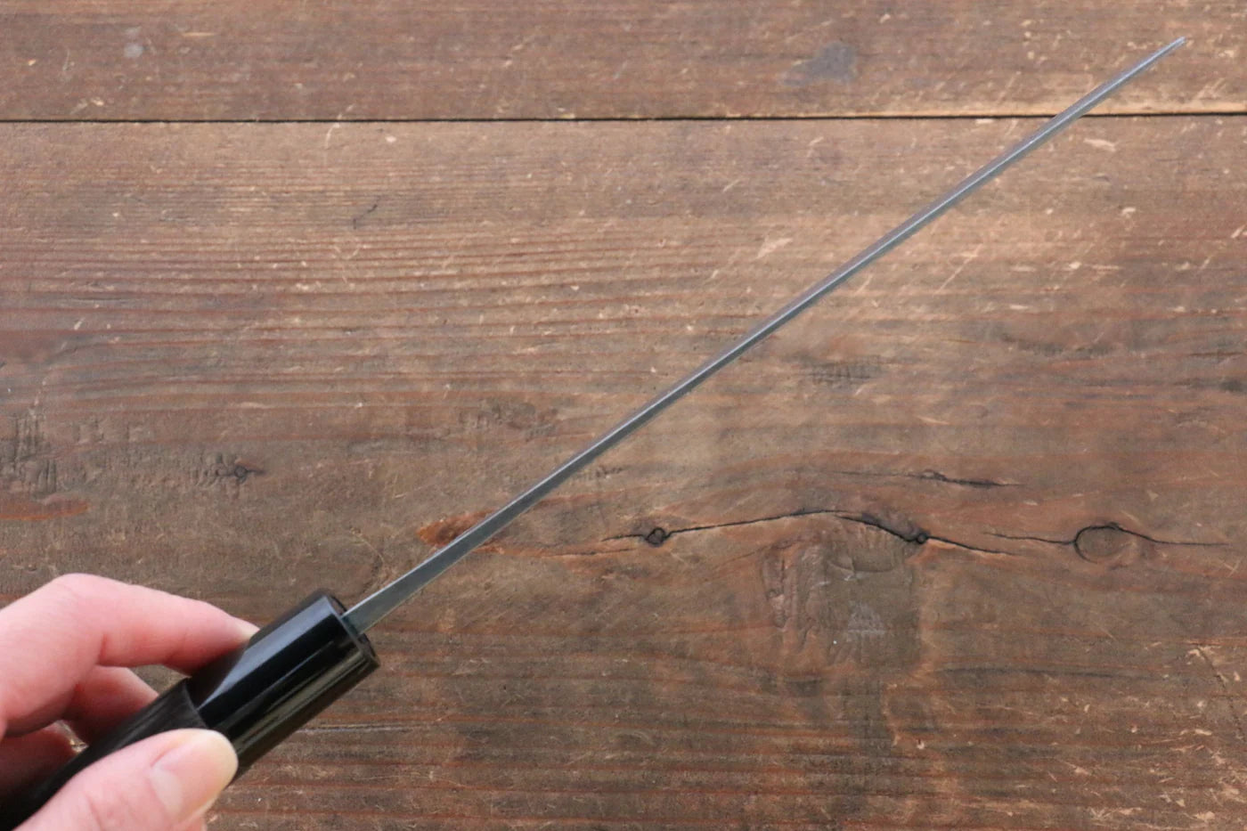 Seisuke White Steel (เหล็กกล้าขาว) Kurouchi มีดหั่นผัก Nakiri มีดทำครัวญี่ปุ่น 165mm ด้ามไม้เกาลัดเผา