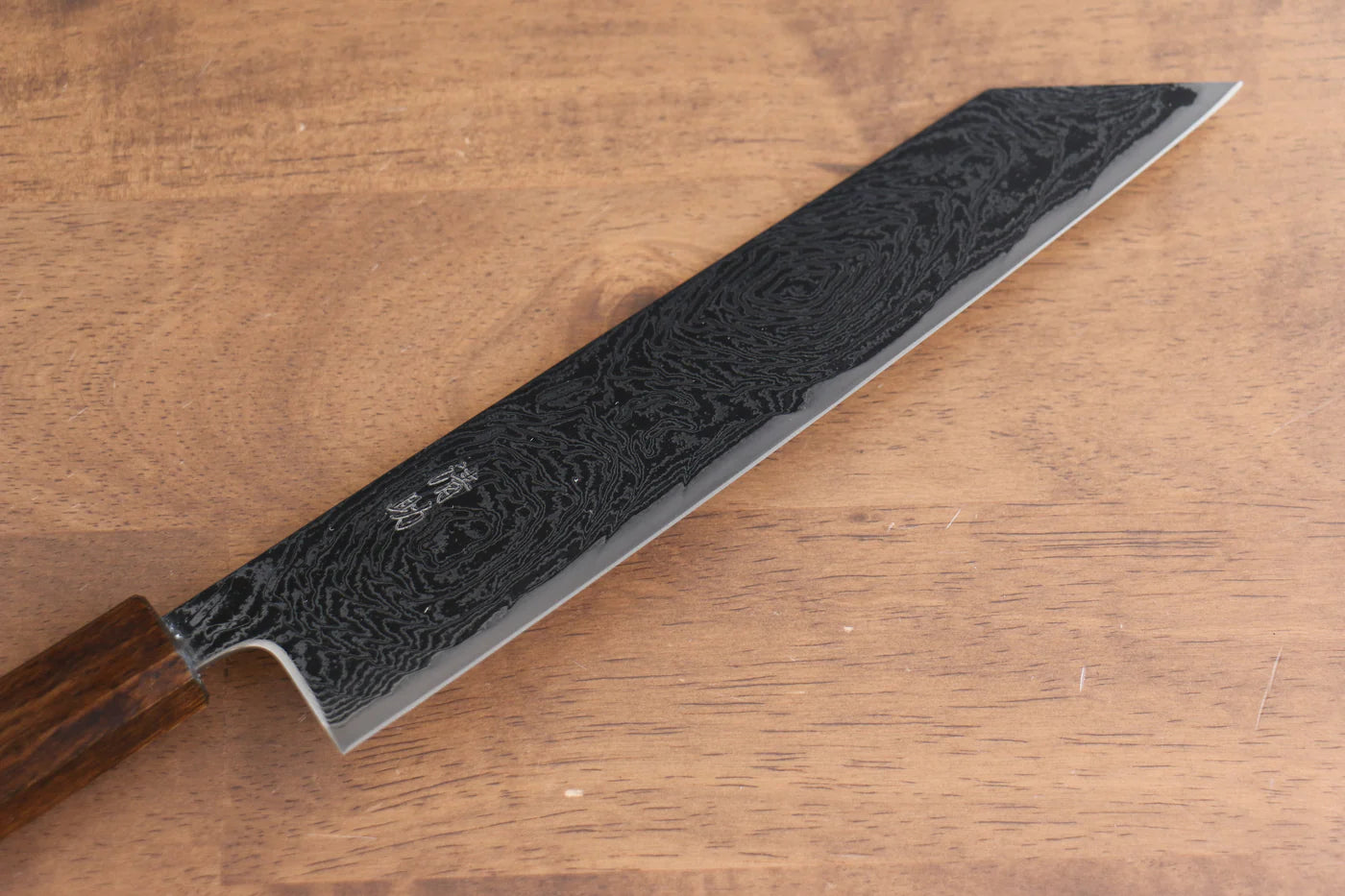 Seisuke Nami AUS10 ขัดขึ้นเงากระจก ลายดามัสกัส มีด Kiritsuke Gyuto มีดทำครัวญี่ปุ่น 210mm ด้ามโอ๊ค