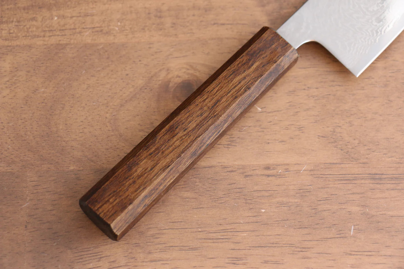 Seisuke Nami AUS10 ขัดขึ้นเงากระจก ลายดามัสกัส มีด Kiritsuke Gyuto มีดทำครัวญี่ปุ่น 210mm ด้ามโอ๊ค