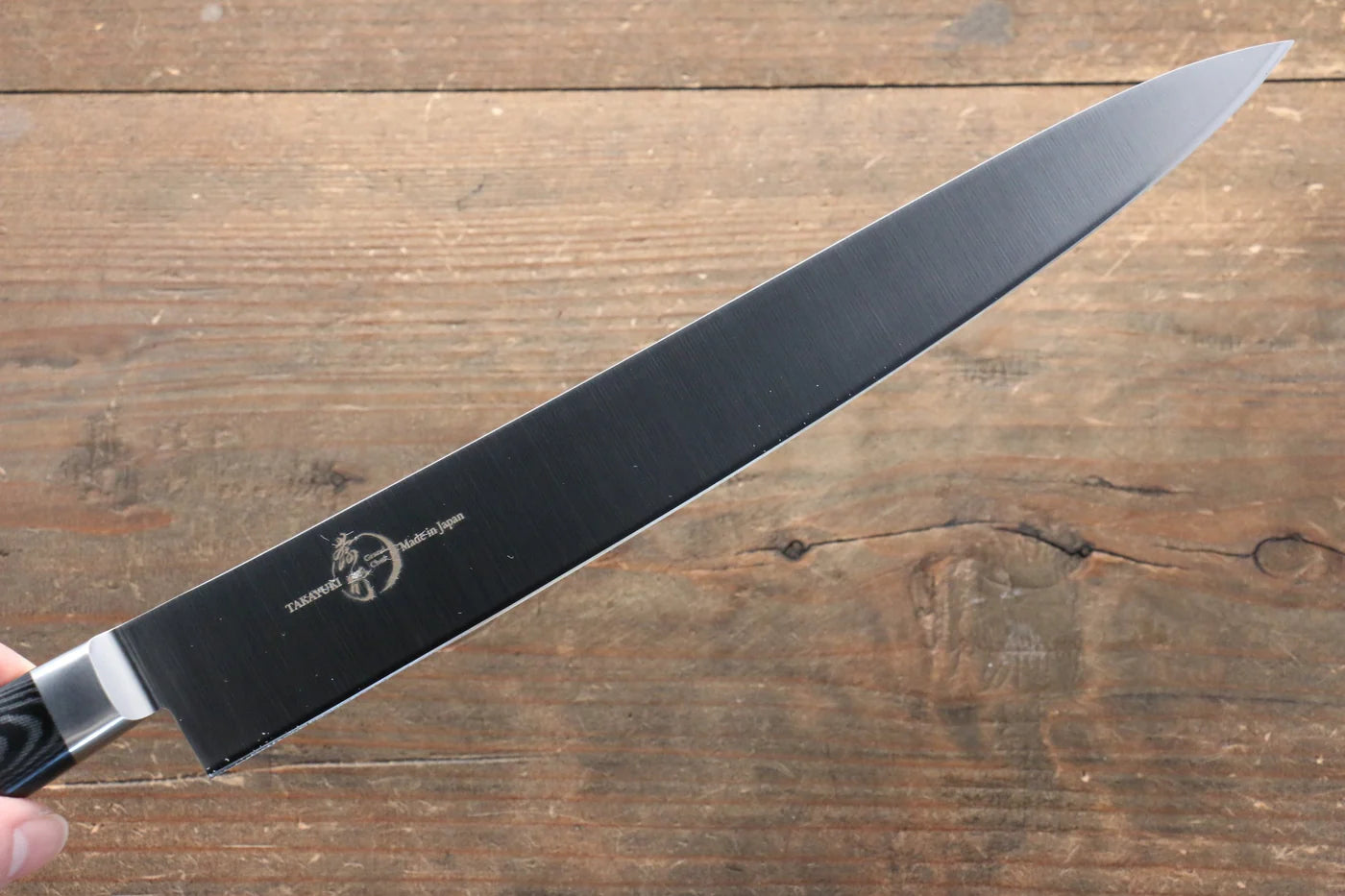 Sakai Takayuki Grand Chef Grand Chef สเเตนเลส มีดเลาะเอ็น Sujihiki มีดทำครัวญี่ปุ่น 240mm ด้าม Micarta ดำ