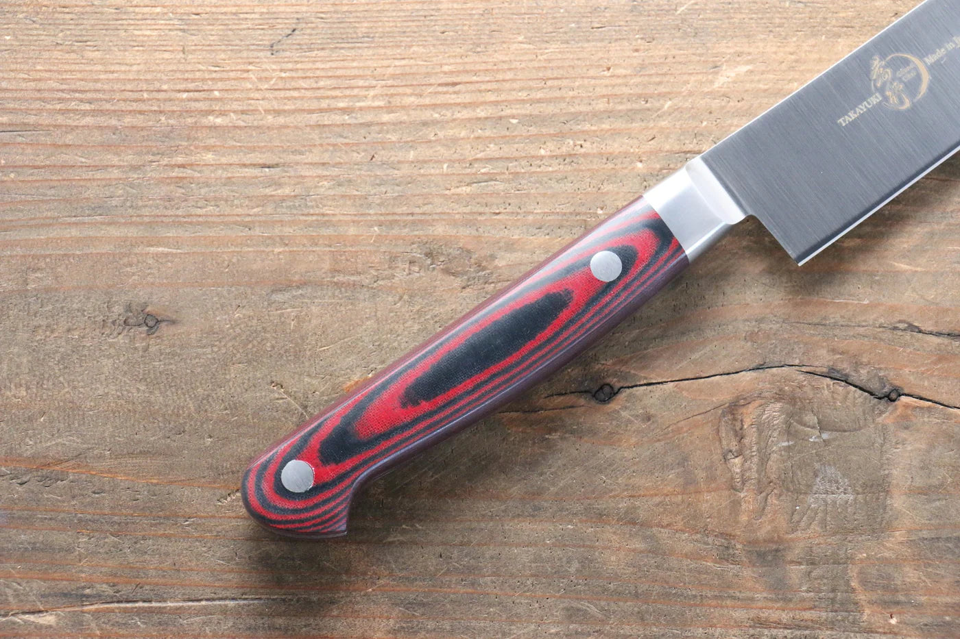 Sakai Takayuki Grand Chef Grand Chef สเเตนเลส มีดเลาะเอ็น Sujihiki มีดทำครัวญี่ปุ่น 240mm ด้าม Micarta น้ำตาล