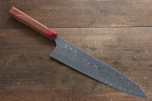 Yoshimi Kato R2/SG2 ดามัสกัส มีดกิวโตะ Gyuto มีดทำครัวญี่ปุ่น 270mm ด้ามฮอนดูรัสแดง