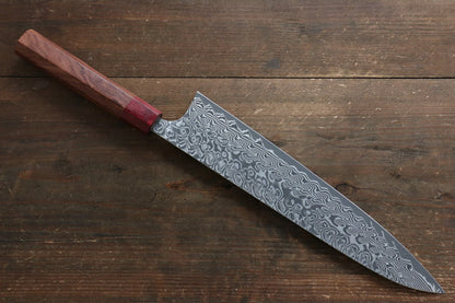 Yoshimi Kato R2/SG2 ดามัสกัส มีดกิวโตะ Gyuto มีดทำครัวญี่ปุ่น 270mm ด้ามฮอนดูรัสแดง
