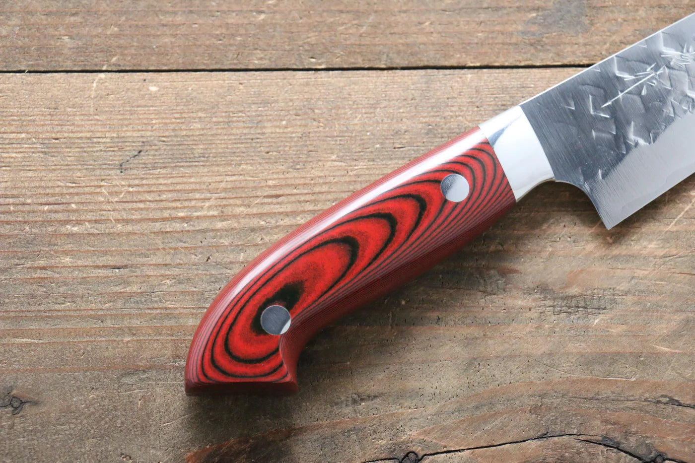 Takeshi Saji SRS13 ลายค้อนตี มีดขนาดเล็ก  Petty มีดทำครัวญี่ปุ่น 135mm ด้าม Micarta แดง