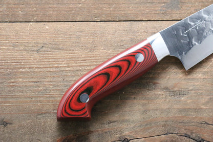 Takeshi Saji SRS13 ลายค้อนตี มีดขนาดเล็ก  Petty มีดทำครัวญี่ปุ่น 135mm ด้าม Micarta แดง