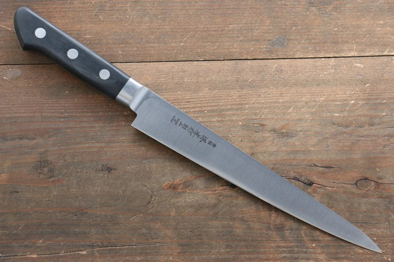 Sakai Takayuki เหล็กญี่ปุ่น มีดเลาะเอ็น Sujihiki มีดทำครัวญี่ปุ่น 210mm ด้ามไม้ Pakka wood