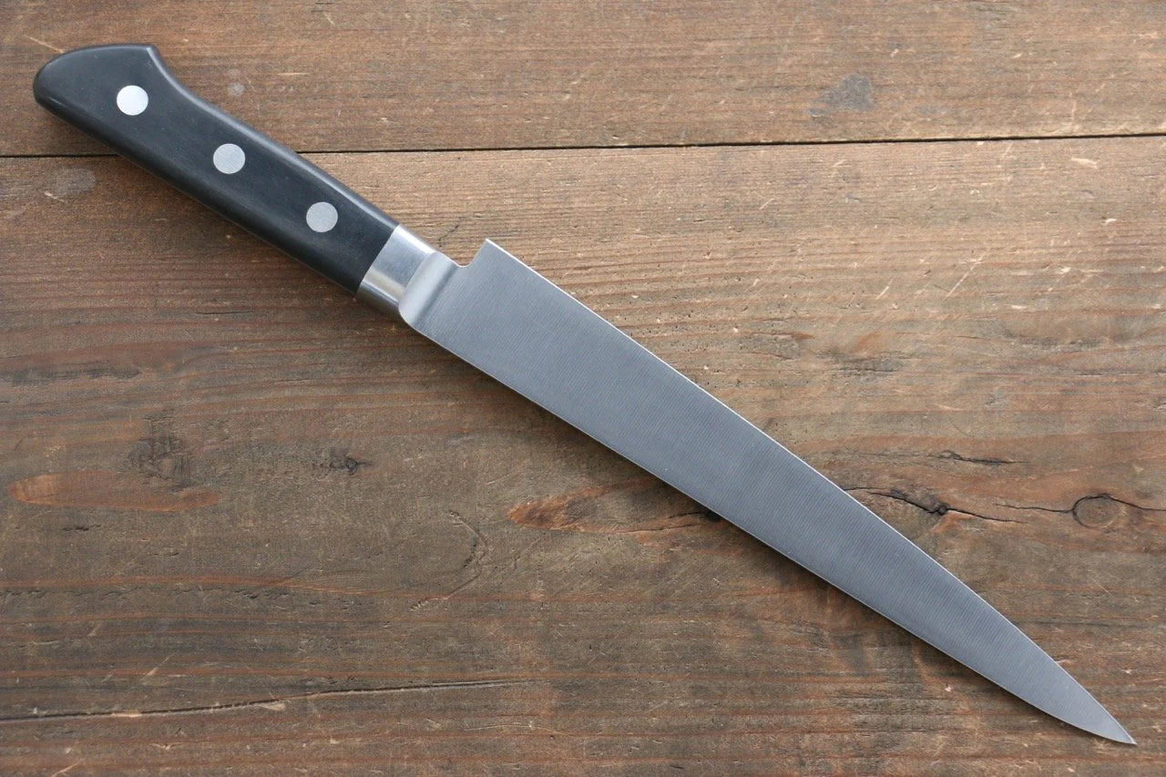 Sakai Takayuki เหล็กญี่ปุ่น มีดเลาะเอ็น Sujihiki มีดทำครัวญี่ปุ่น 210mm ด้ามไม้ Pakka wood