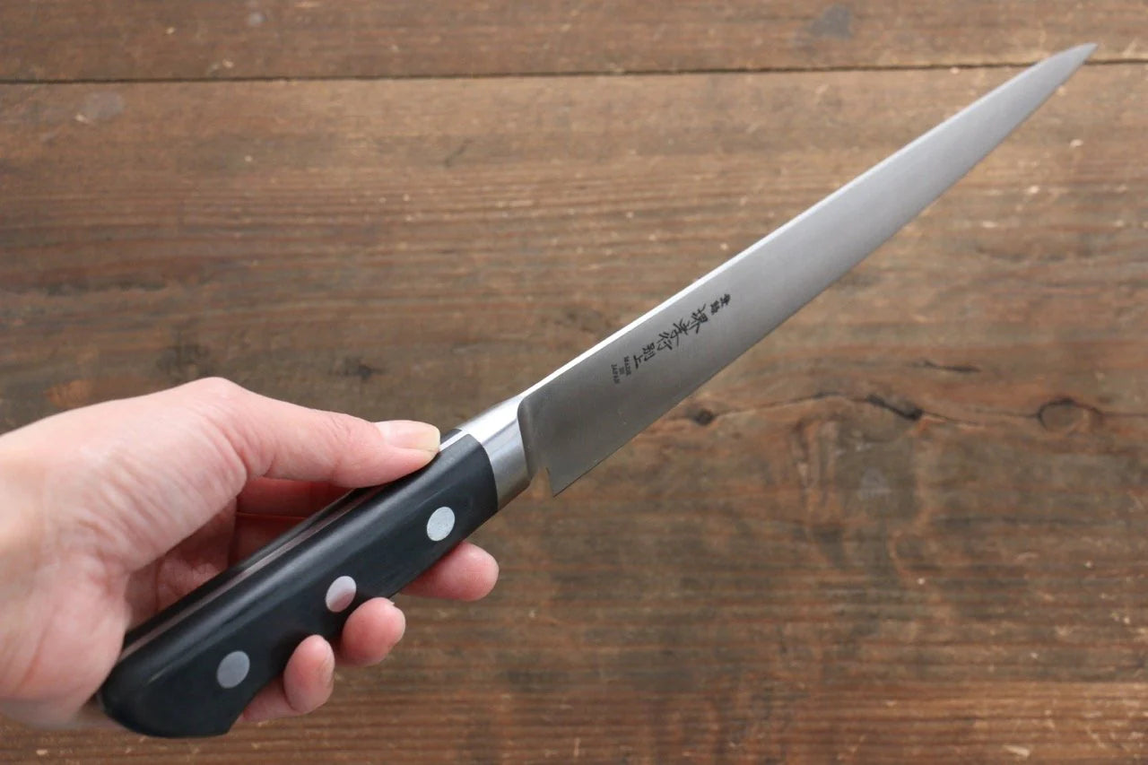 Sakai Takayuki เหล็กญี่ปุ่น มีดเลาะเอ็น Sujihiki มีดทำครัวญี่ปุ่น 210mm ด้ามไม้ Pakka wood