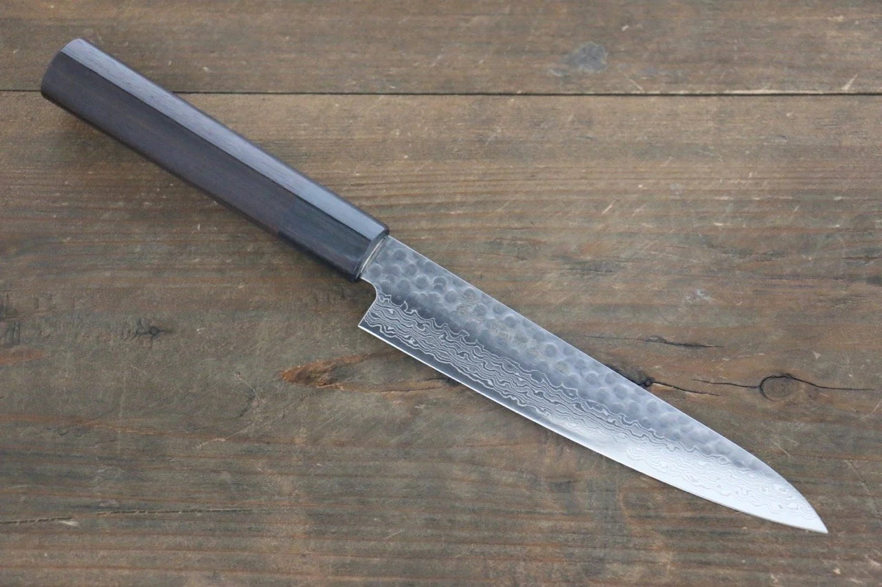 Sakai Takayuki AUS10 ดามัสกัส 45 ชั้น มีดขนาดเล็ก  Petty มีดทำครัวญี่ปุ่น 150mm ด้ามไม้พะยูง