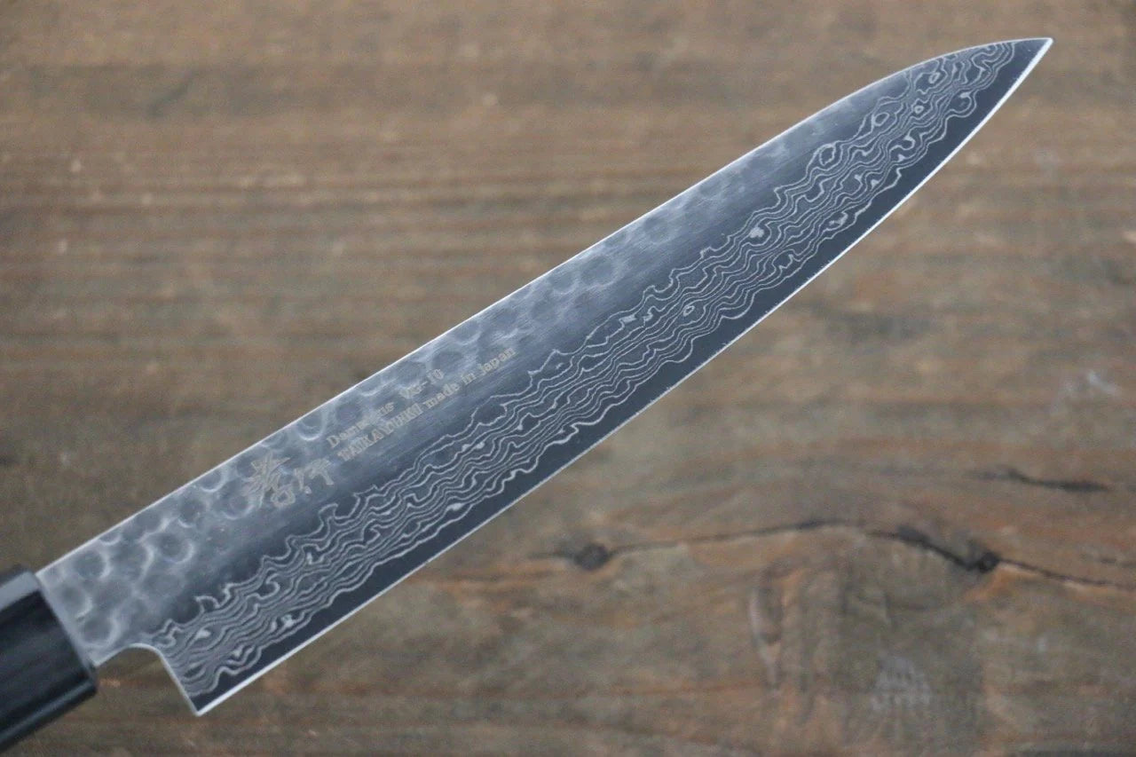 Sakai Takayuki AUS10 ดามัสกัส 45 ชั้น มีดขนาดเล็ก  Petty มีดทำครัวญี่ปุ่น 150mm ด้ามไม้พะยูง