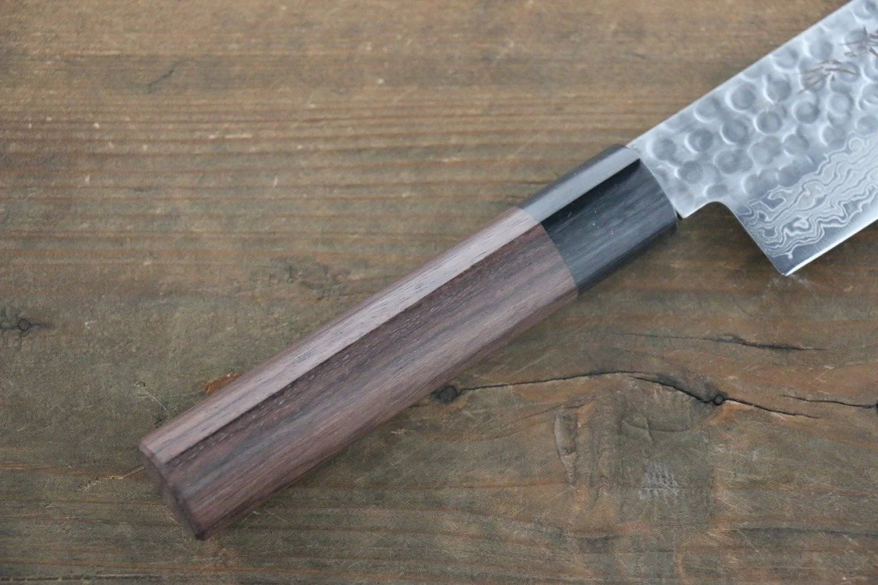Sakai Takayuki AUS10 ดามัสกัส 45 ชั้น มีดหั่นผัก Nakiri มีดทำครัวญี่ปุ่น 160mm ด้ามไม้พะยูง