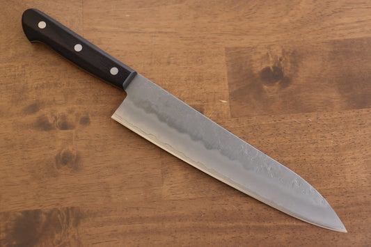Seisuke Budou Silver Steel No.3 (เหล็กเงิน No.3) ลายคล้ายผิวลูกสาลี่ มีดกิวโตะ Gyuto มีดทำครัวญี่ปุ่น 210mm ด้ามไม้ Pakka wood สีม่วง