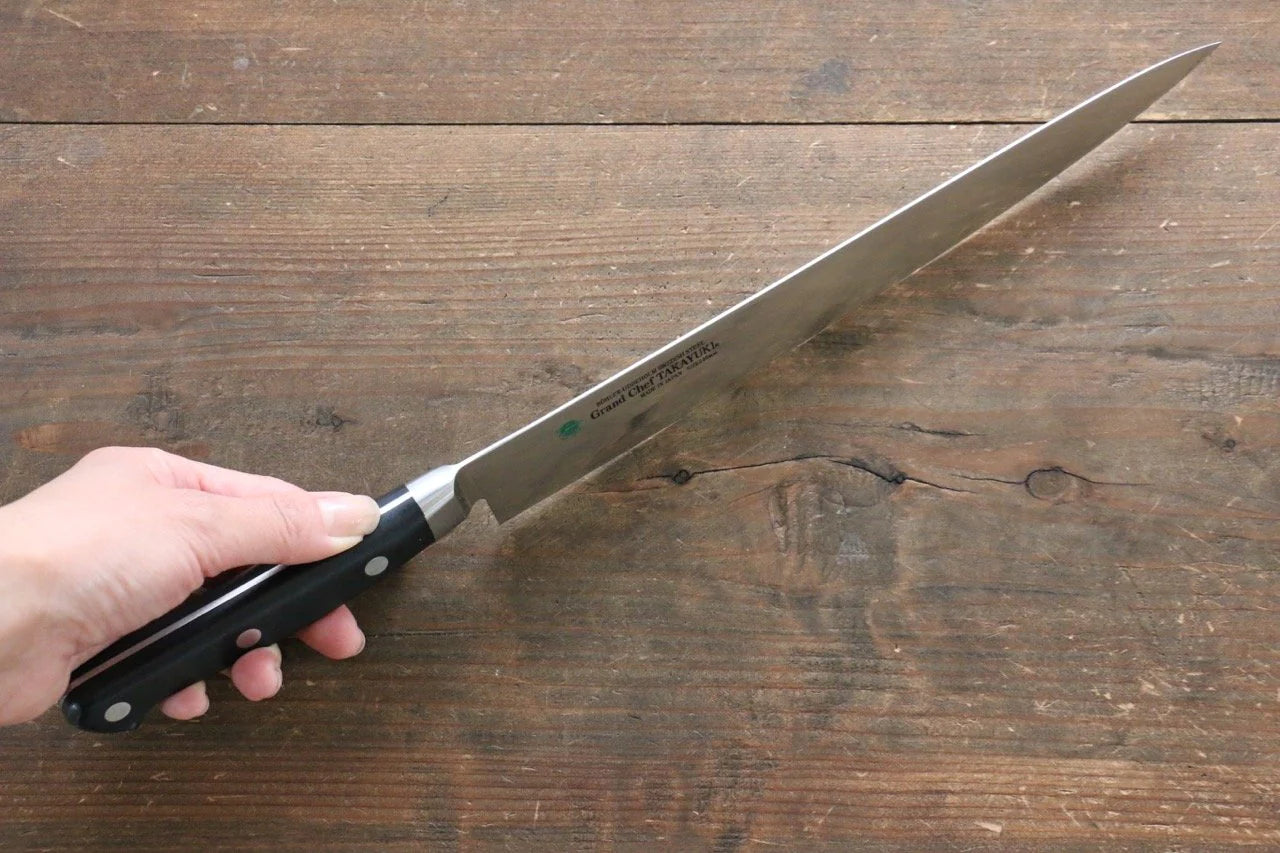 Sakai Takayuki Grand Chef Swedish Steel (เหล็กสวีเดน) มีดเลาะเอ็น Sujihiki มีดทำครัวญี่ปุ่น 240mm