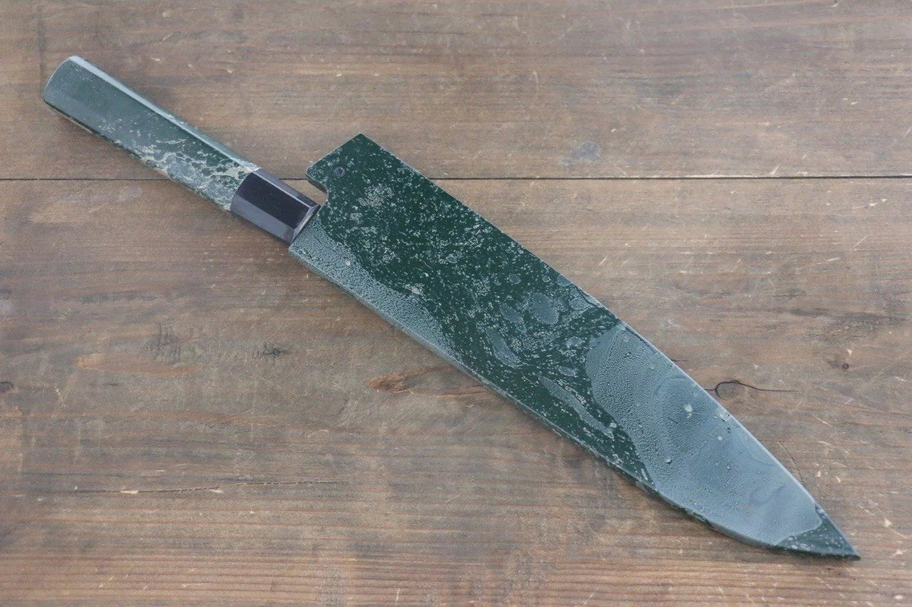 Sakai Takayuki VG10 33 ชั้น ดามัสกัส ลายค้อนตี มีดกิวโตะ Gyuto มีดทำครัวญี่ปุ่น 210mm ด้ามเคลือบสีเขียว มีฝัก (ปลอก) มีด