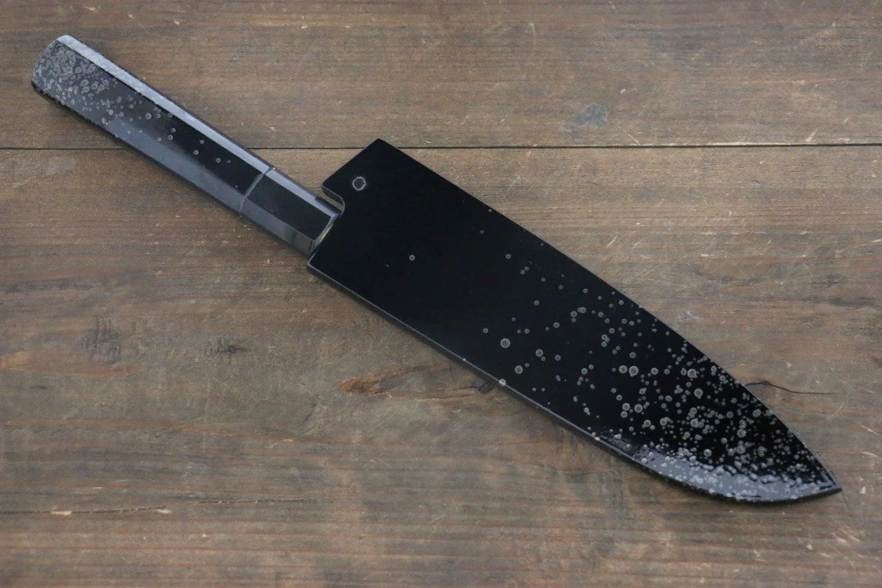 Sakai Takayuki VG10 33 ชั้น ดามัสกัส ลายค้อนตี มีด Santoku มีดทำครัวญี่ปุ่น 170mm ด้ามเคลือบลายจุดสีเงิน มีฝัก (ปลอก) มีด