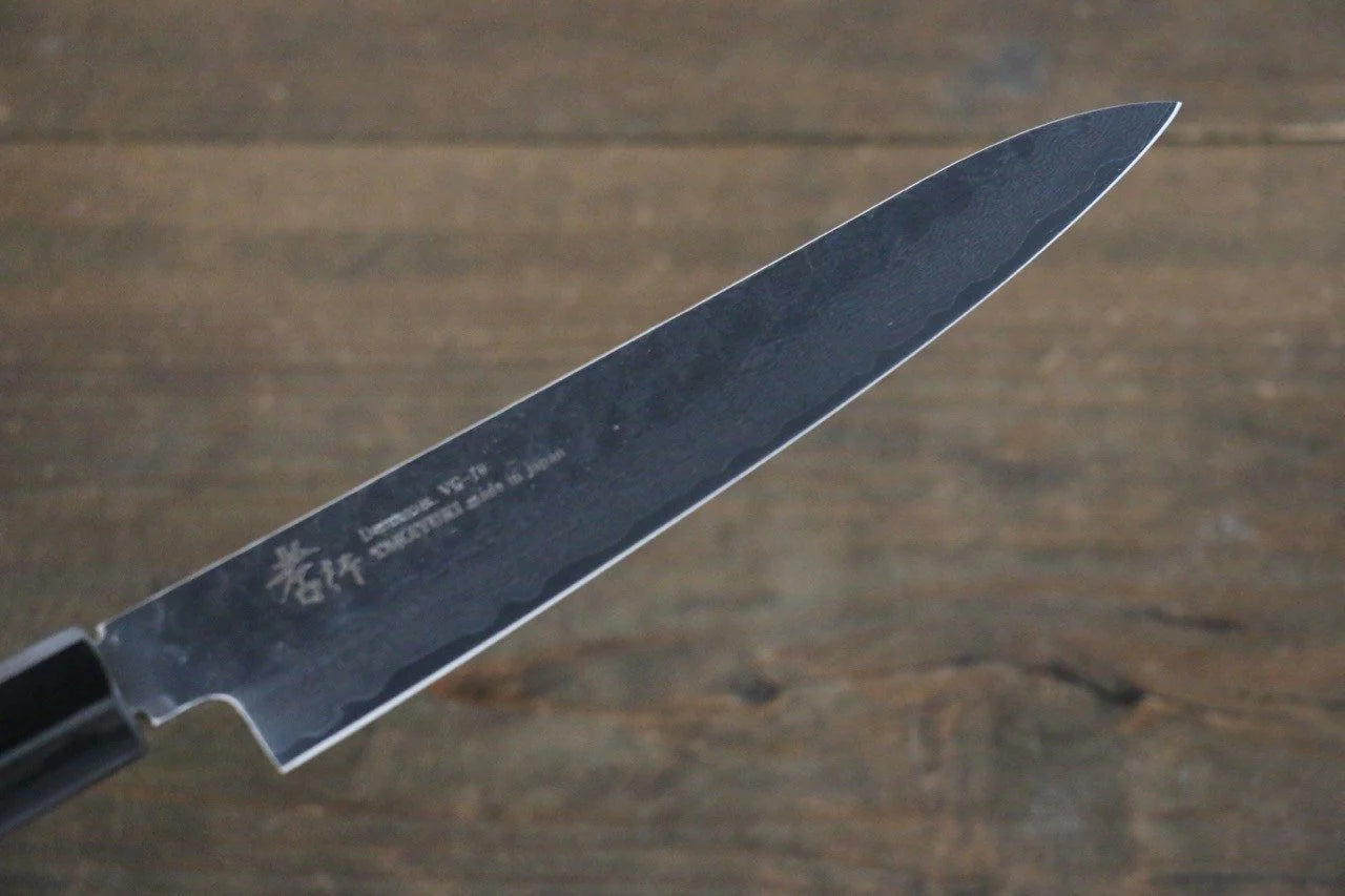 Sakai Takayuki VG10 33 ชั้น ดามัสกัส ลายค้อนตี มีดขนาดเล็ก  Petty มีดทำครัวญี่ปุ่น 150mm ด้ามเคลือบสีทอง มีฝัก (ปลอก) มีด