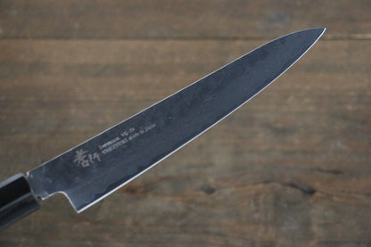 Sakai Takayuki VG10 33 ชั้น ดามัสกัส ลายค้อนตี มีดขนาดเล็ก  Petty มีดทำครัวญี่ปุ่น 150mm ด้ามเคลือบสีทอง มีฝัก (ปลอก) มีด