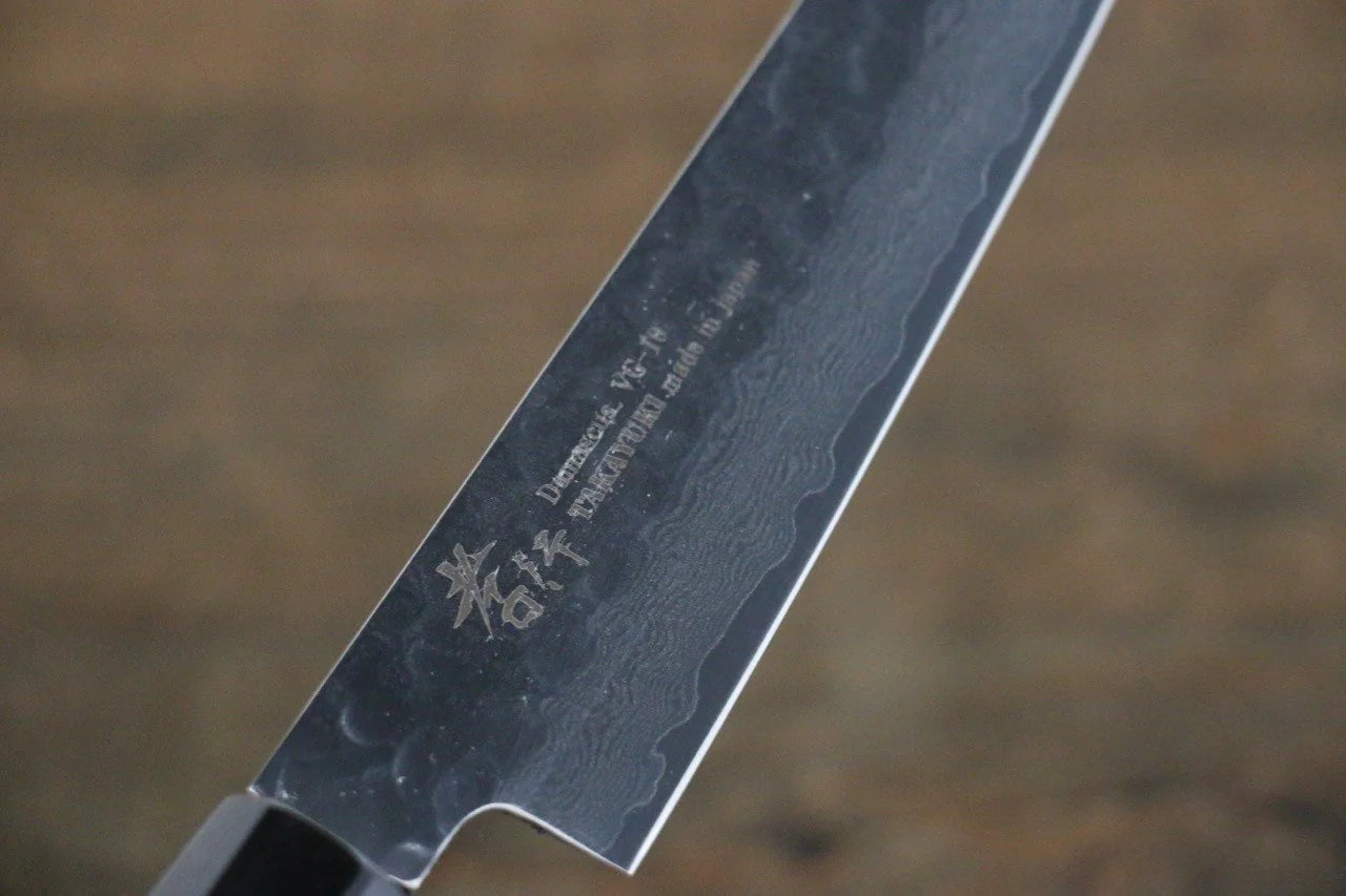 Sakai Takayuki VG10 33 ชั้น ดามัสกัส ลายค้อนตี มีดขนาดเล็ก  Petty มีดทำครัวญี่ปุ่น 150mm ด้ามเคลือบสีทอง มีฝัก (ปลอก) มีด
