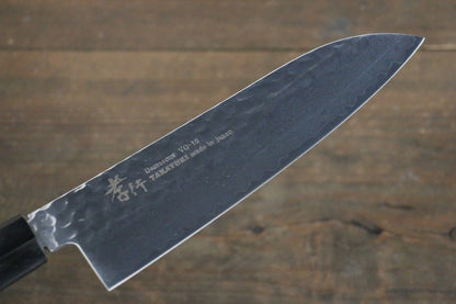 Sakai Takayuki VG10 33 ชั้น ดามัสกัส ลายค้อนตี มีด Santoku มีดทำครัวญี่ปุ่น 170mm ด้ามเคลือบสีทอง มีฝัก (ปลอก) มีด