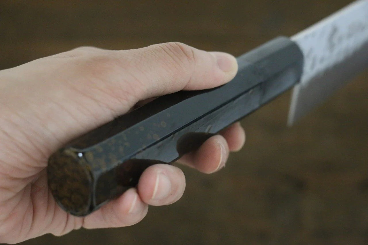 Sakai Takayuki VG10 33 ชั้น ดามัสกัส ลายค้อนตี มีด Santoku มีดทำครัวญี่ปุ่น 170mm ด้ามเคลือบสีทอง มีฝัก (ปลอก) มีด