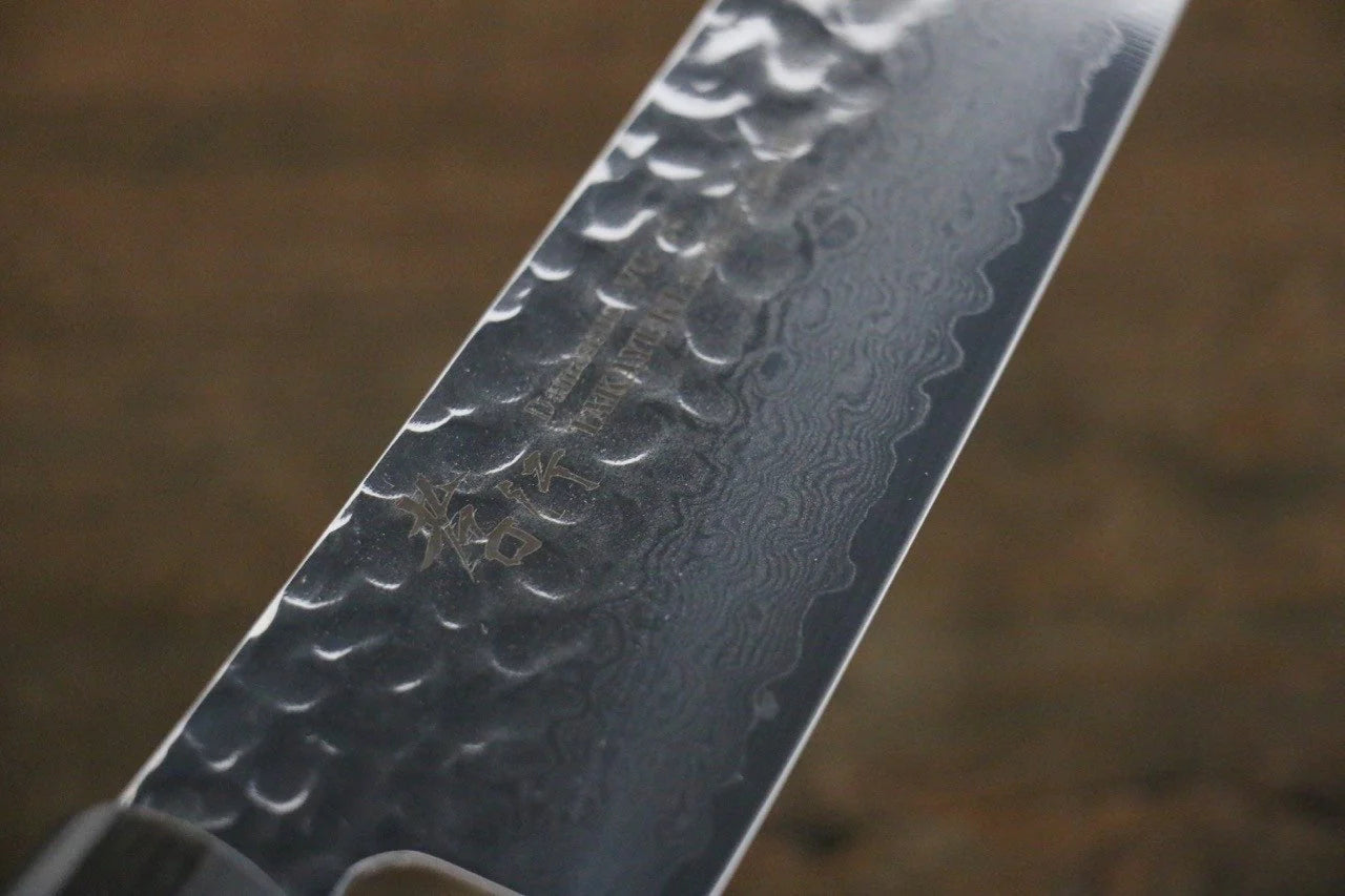 Sakai Takayuki VG10 33 ชั้น ดามัสกัส ลายค้อนตี มีดกิวโตะ Gyuto มีดทำครัวญี่ปุ่น 210mm ด้ามเคลือบสีทอง มีฝัก (ปลอก) มีด