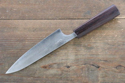 Nao Yamamoto VG10 ดามัสกัส มีดขนาดเล็ก  Petty มีดทำครัวญี่ปุ่น 130mm ด้ามไม้พะยูง