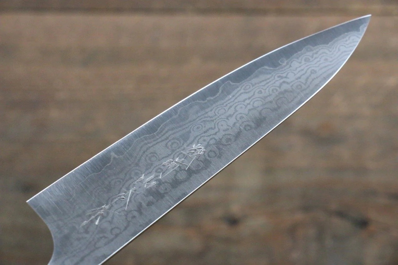 Nao Yamamoto VG10 ดามัสกัส มีดขนาดเล็ก  Petty มีดทำครัวญี่ปุ่น 130mm ด้ามไม้พะยูง