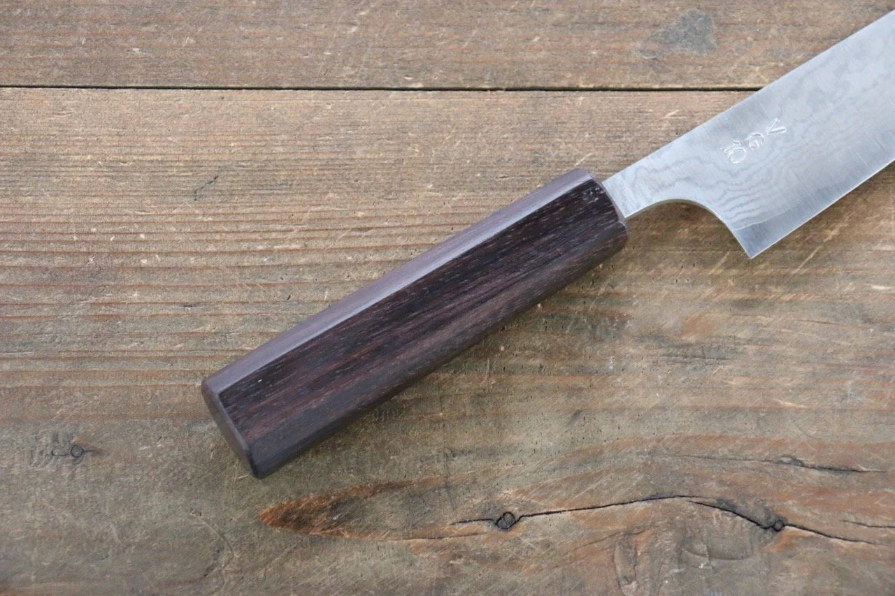 Nao Yamamoto VG10 ดามัสกัส มีดขนาดเล็ก  Petty มีดทำครัวญี่ปุ่น 130mm ด้ามไม้พะยูง