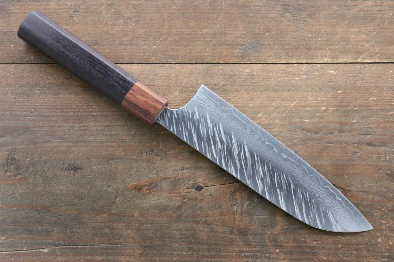 Yu Kurosaki Fujin VG10 ลายค้อนตี มีด Santoku มีดทำครัวญี่ปุ่น 165mm
