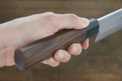 Hideo Kitaoka White Steel (เหล็กกล้าขาว) No.2 ดามัสกัส มีด Usubaทรงสี่เหลี่ยม มีดทำครัวญี่ปุ่น 180mm ด้ามไม้พะยูง