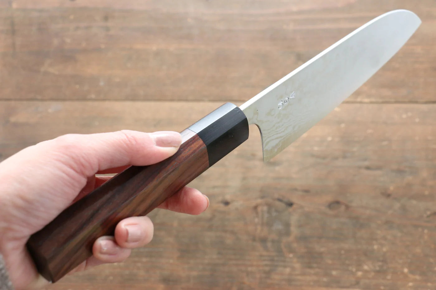 Nao Yamamoto VG10 ดามัสกัส มีด Santoku มีดทำครัวญี่ปุ่น 170mm ด้ามไม้พะยูง