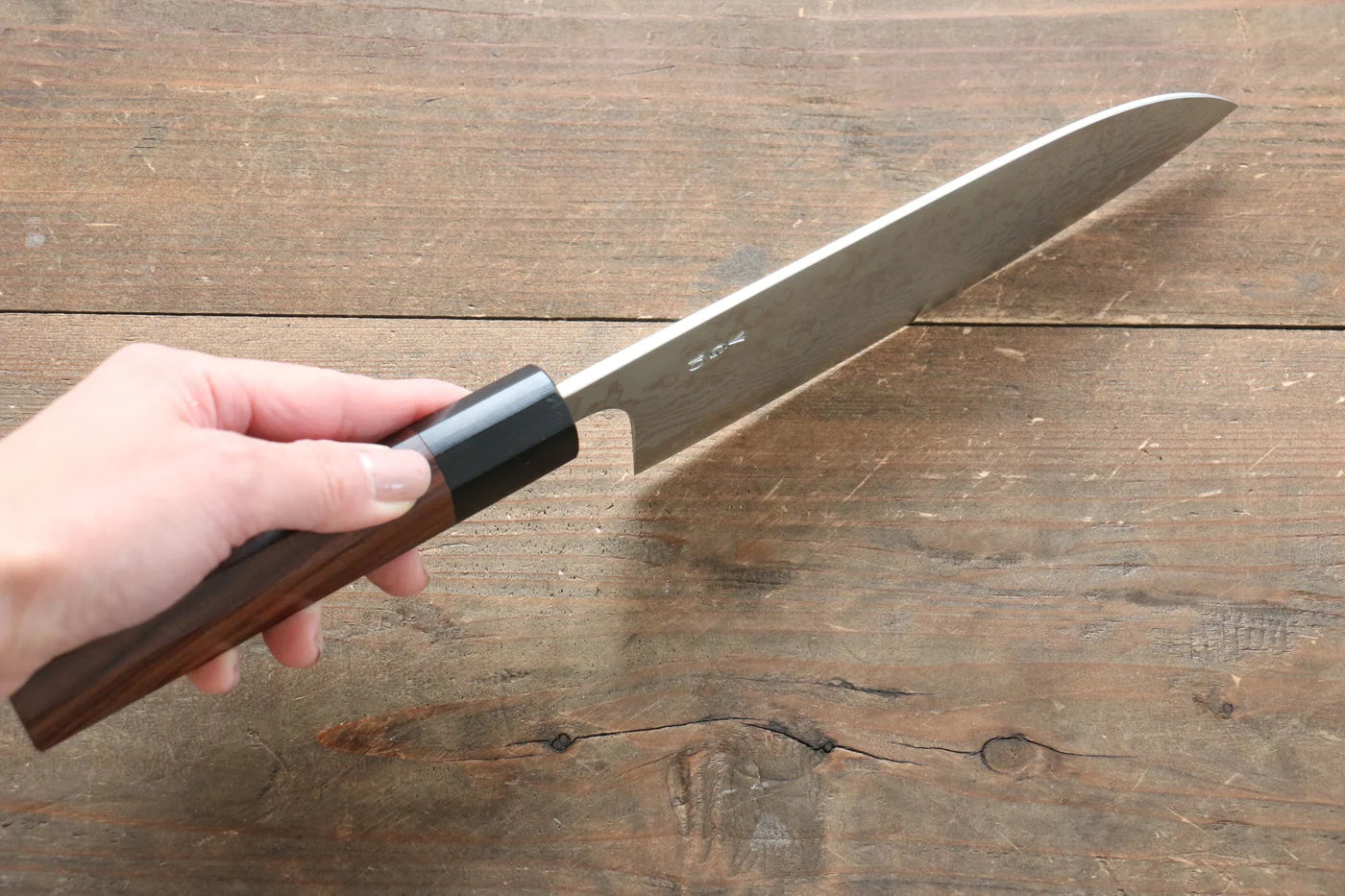 Nao Yamamoto VG10 ดามัสกัส มีด Santoku มีดทำครัวญี่ปุ่น 170mm ด้ามไม้พะยูง