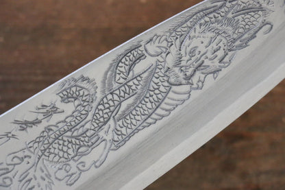 Sakai Takayuki Kasumitogi White Steel (เหล็กกล้าขาว) สลักลายมังกร Ittouryumon มีด Deba มีดทำครัวญี่ปุ่น