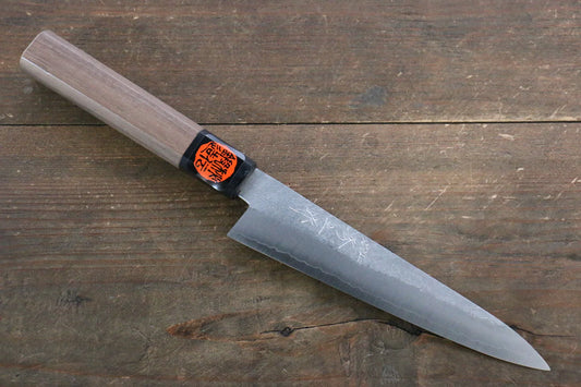 Shigeki Tanaka Silver Steel No.3 (เหล็กเงิน No.3) ลายคล้ายผิวลูกสาลี่ มีดขนาดเล็ก  Petty มีดทำครัวญี่ปุ่น 150mm ด้ามไม้วอลนัท