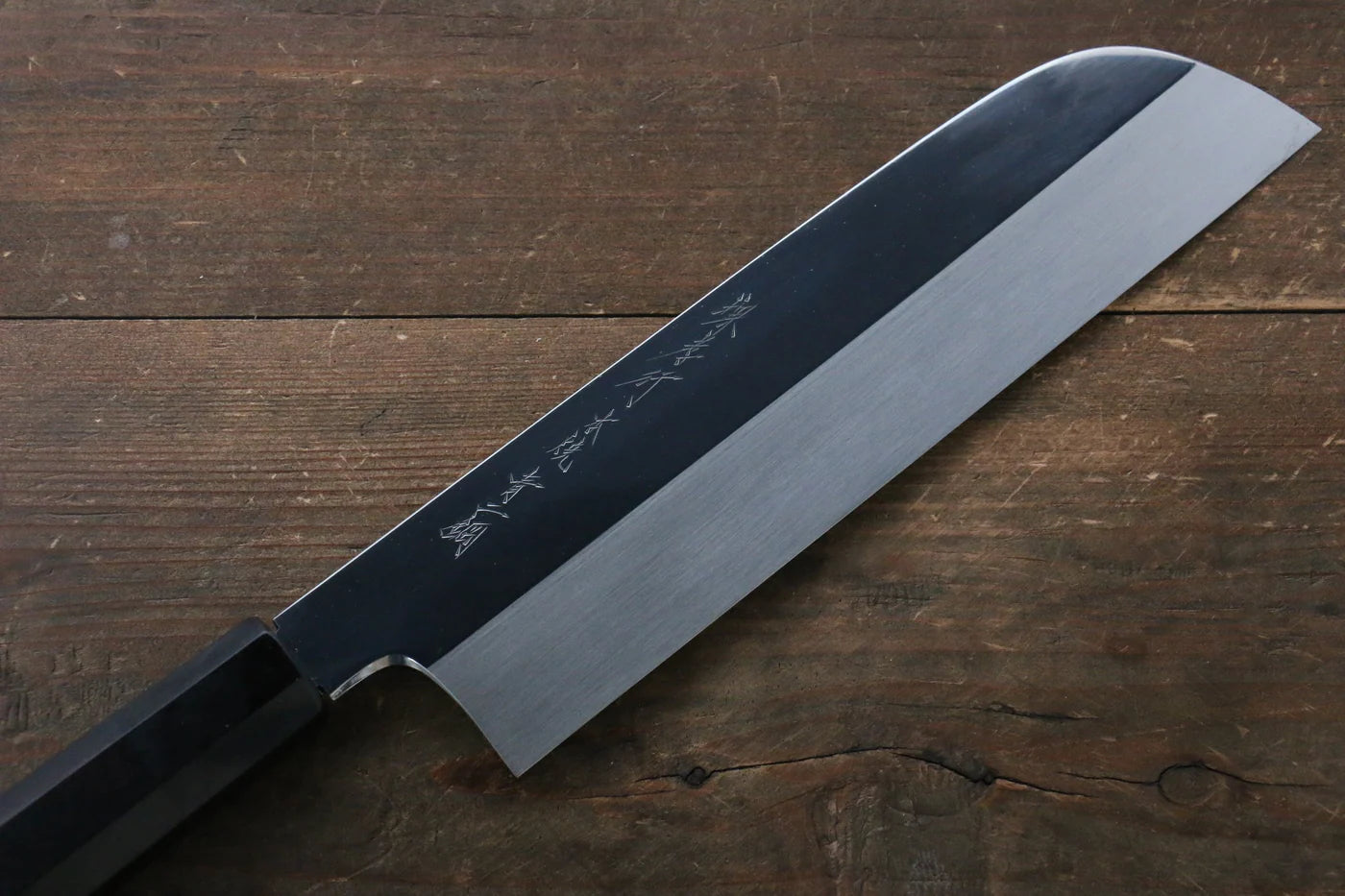 Sakai Takayuki Honyaki Blue Steel (บลูสตีล) No.2 ขัดขึ้นเงากระจก มีด Kamagata Usuba มีดทำครัวญี่ปุ่น 240mm ด้ามไม้มะเกลือ มีฝัก (ปลอก) มีด