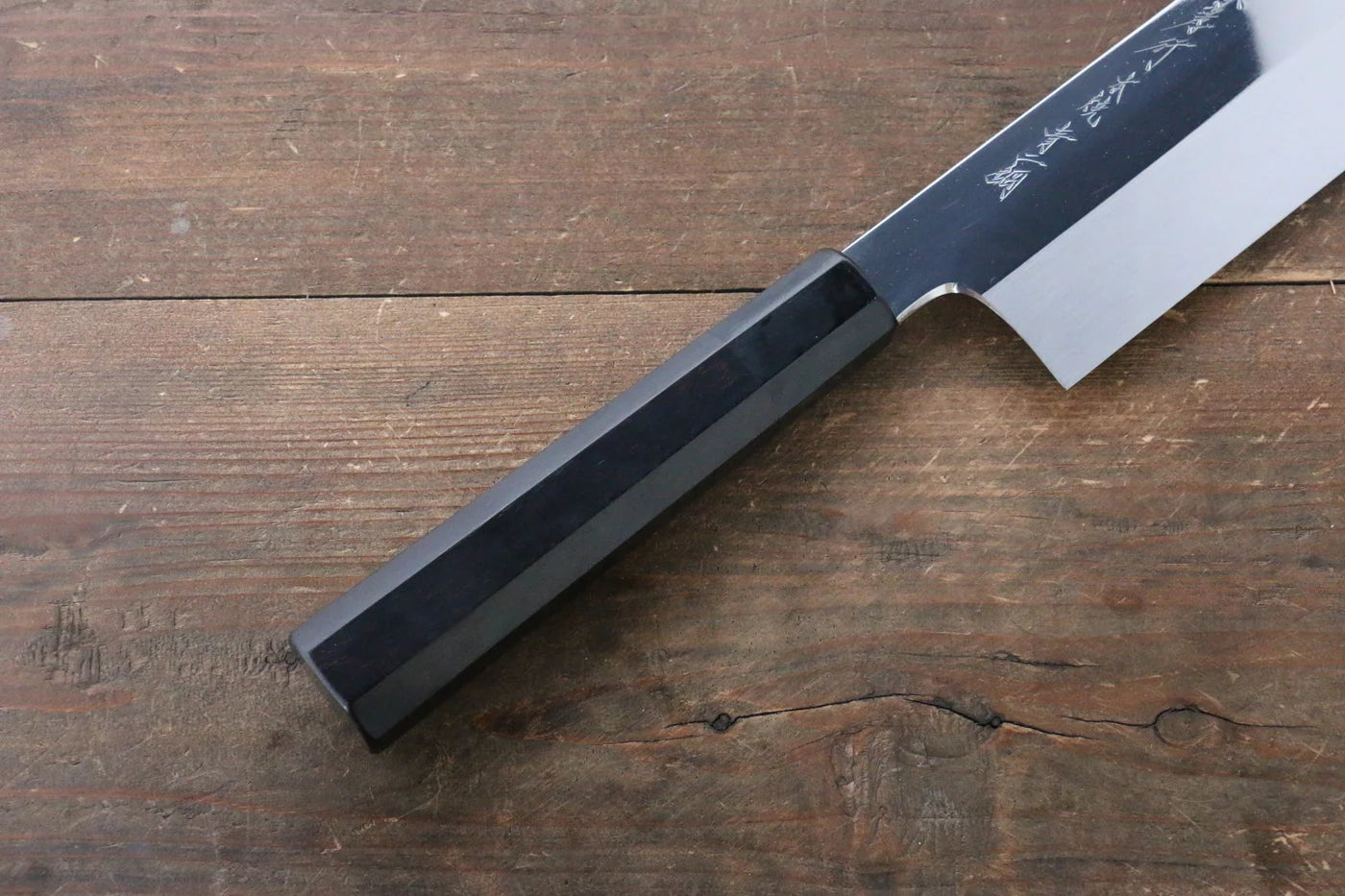 Sakai Takayuki Honyaki Blue Steel (บลูสตีล) No.2 ขัดขึ้นเงากระจก มีด Kamagata Usuba มีดทำครัวญี่ปุ่น 240mm ด้ามไม้มะเกลือ มีฝัก (ปลอก) มีด